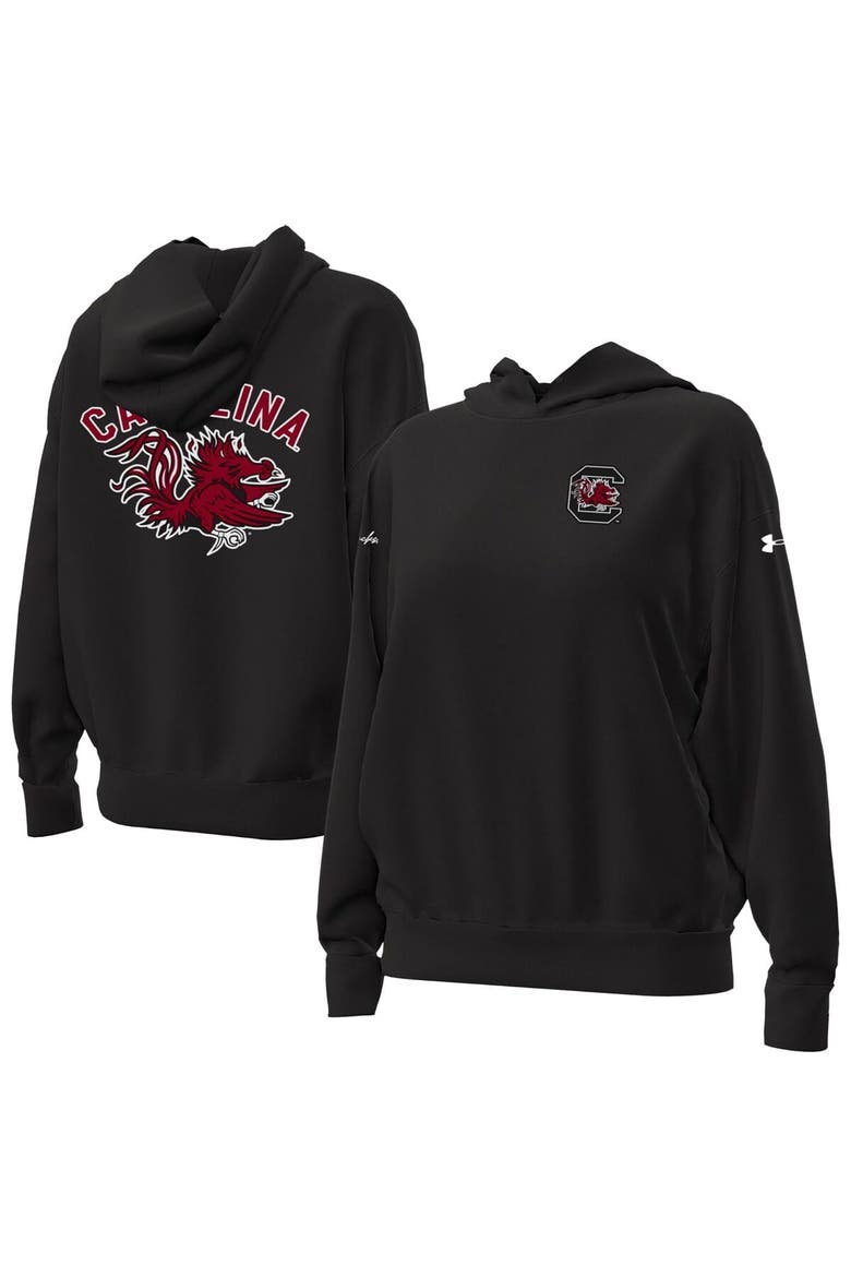 Women's Under Armour Black South Carolina Gamecocks Oversized Gameday Icon Hoodie, Main, color, Black