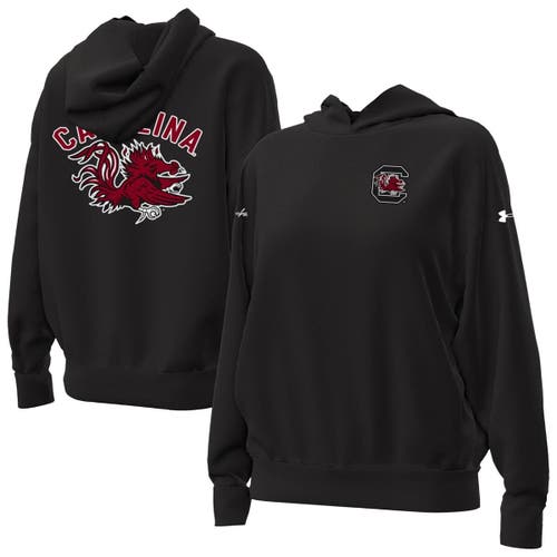 Under Armour Black South Carolina Gamecocks Oversized Gameday Icon Hoodie In Black