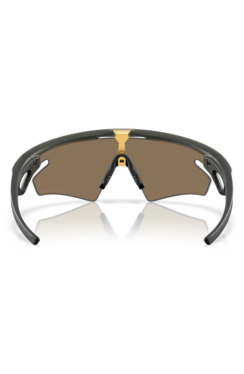 Oakley Gender Inclusive Sphaera 36mm Polarized Rectangle Shield Sunglasses, Alternate, color, Matte Olive Ink / Prizm 24K