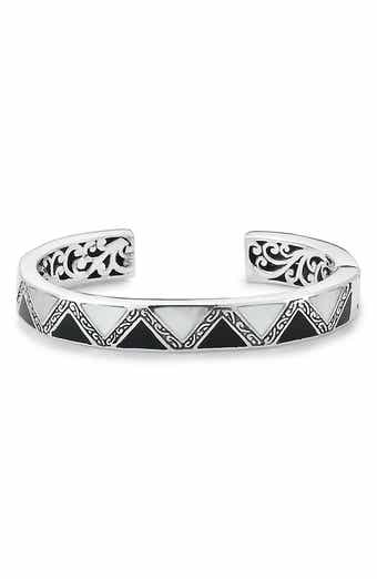 Black & White Mother-of-Pearl Cuff Bracelet