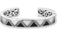 SAMUEL B. Black & White Mother-of-Pearl Cuff Bracelet