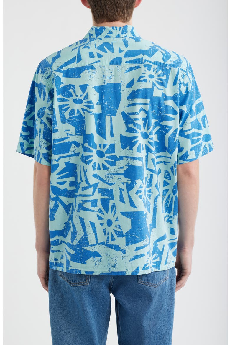 Liquid Trips Mason Short Sleeve Button-Up Shirt, Alternate, color, ROYAL BLUE
