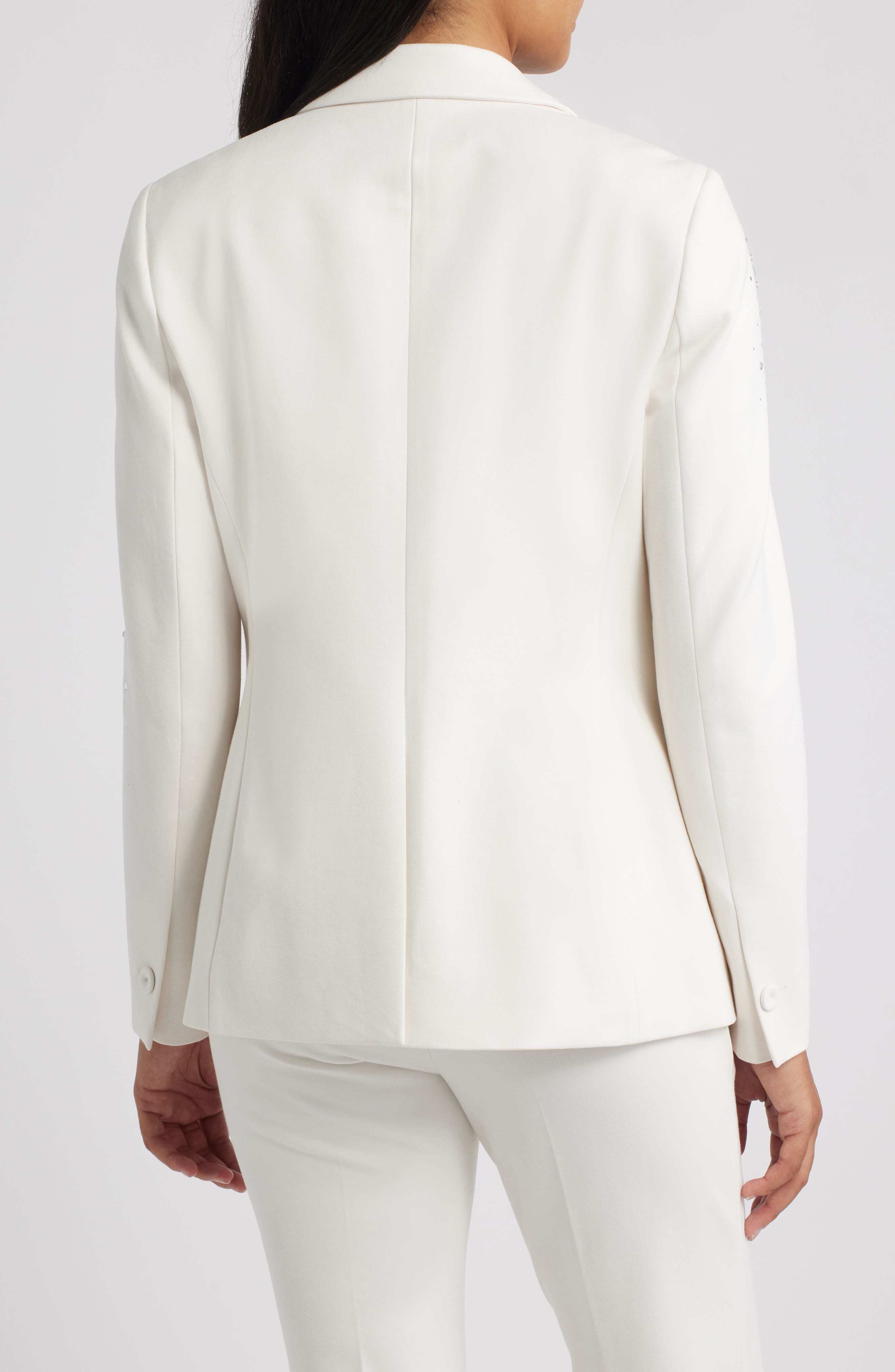 Embellished One-Button Blazer - image 2
