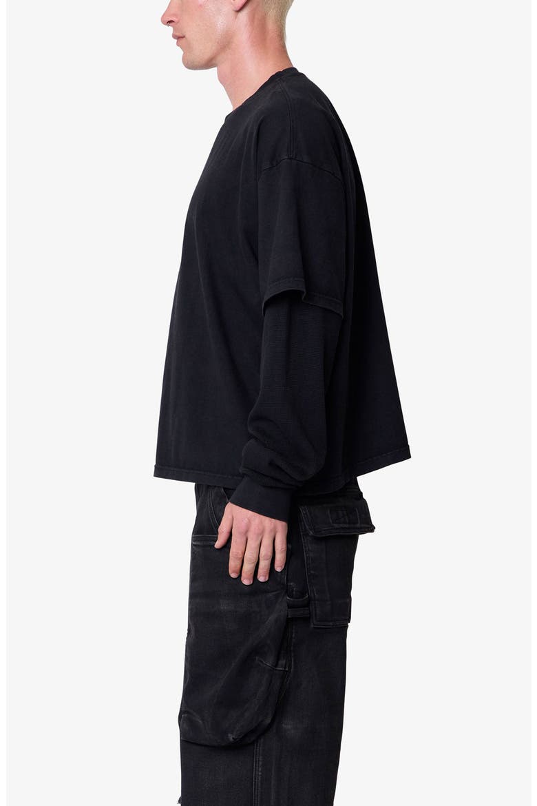 Layered Thermal Long Sleeve T-Shirt, Alternate, color, VINTAGE BLACK