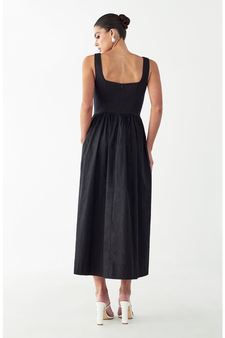 Lyla Midi Dress, Alternate, color, Black