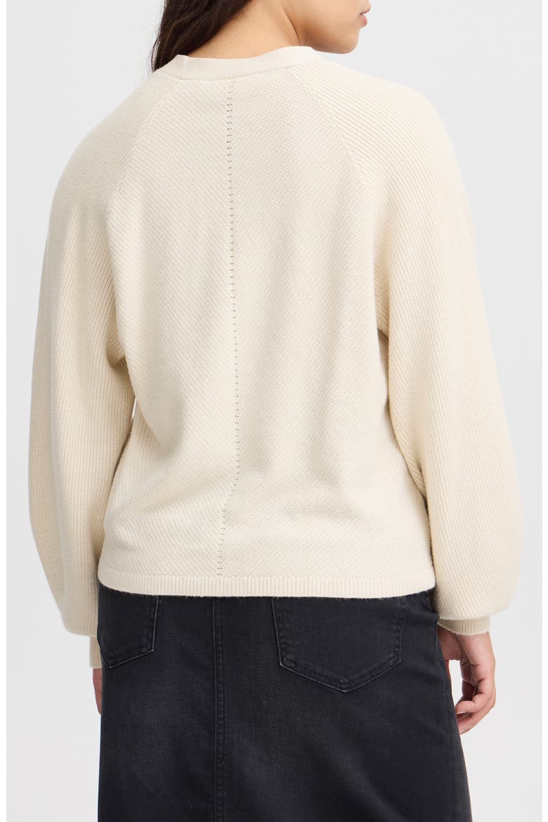 V-Neck Cardigan, Alternate, color, ALMOND MILK