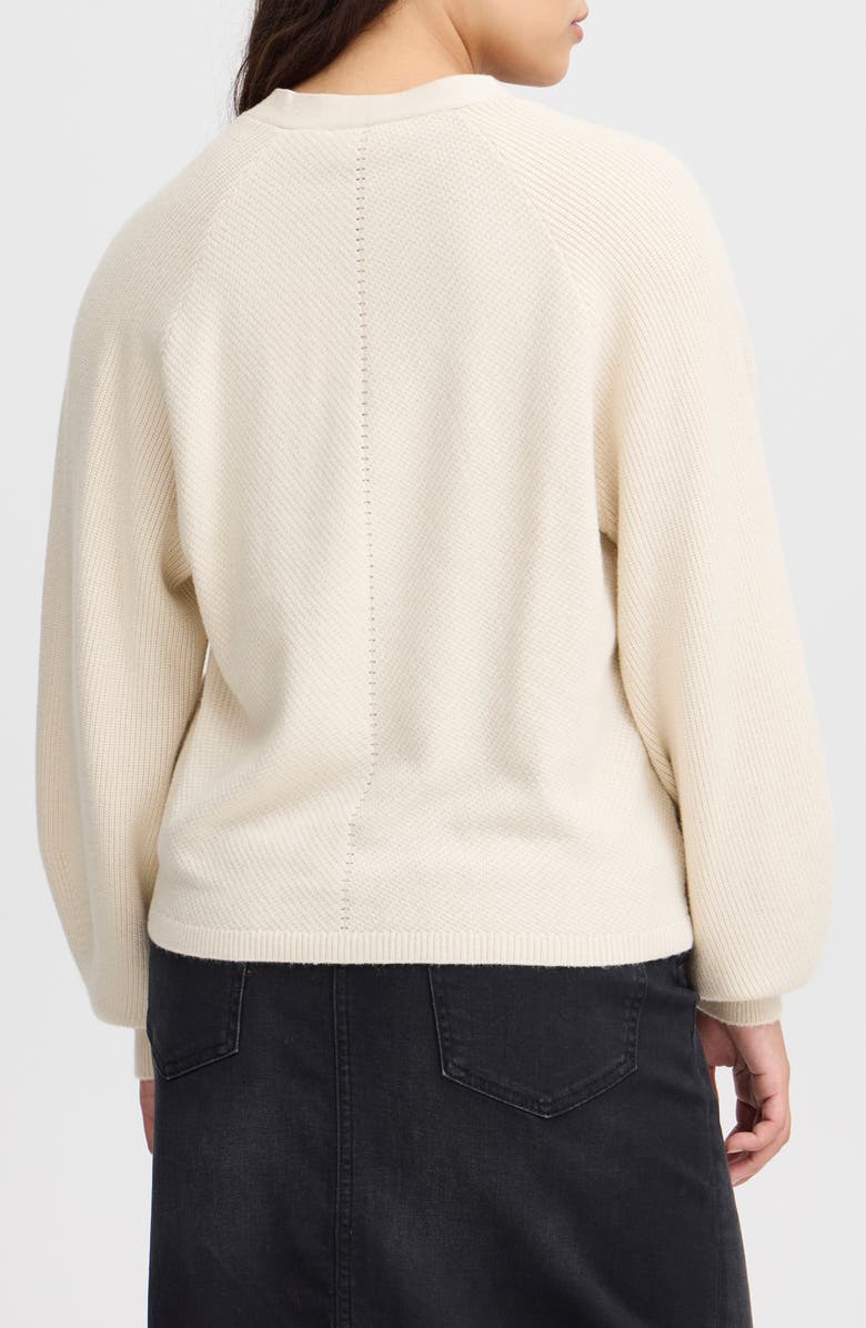 ICHI V-Neck Cardigan, Alternate, color, Almond Milk