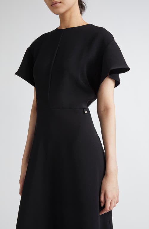 Herno Asymmetric Cady Dress In Black