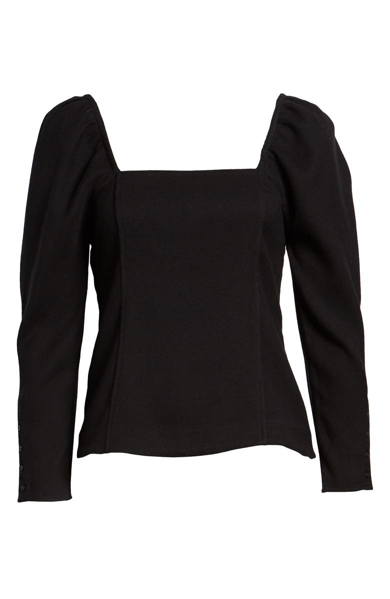 Something Navy Fitted Square Neck Top, Alternate, color, 