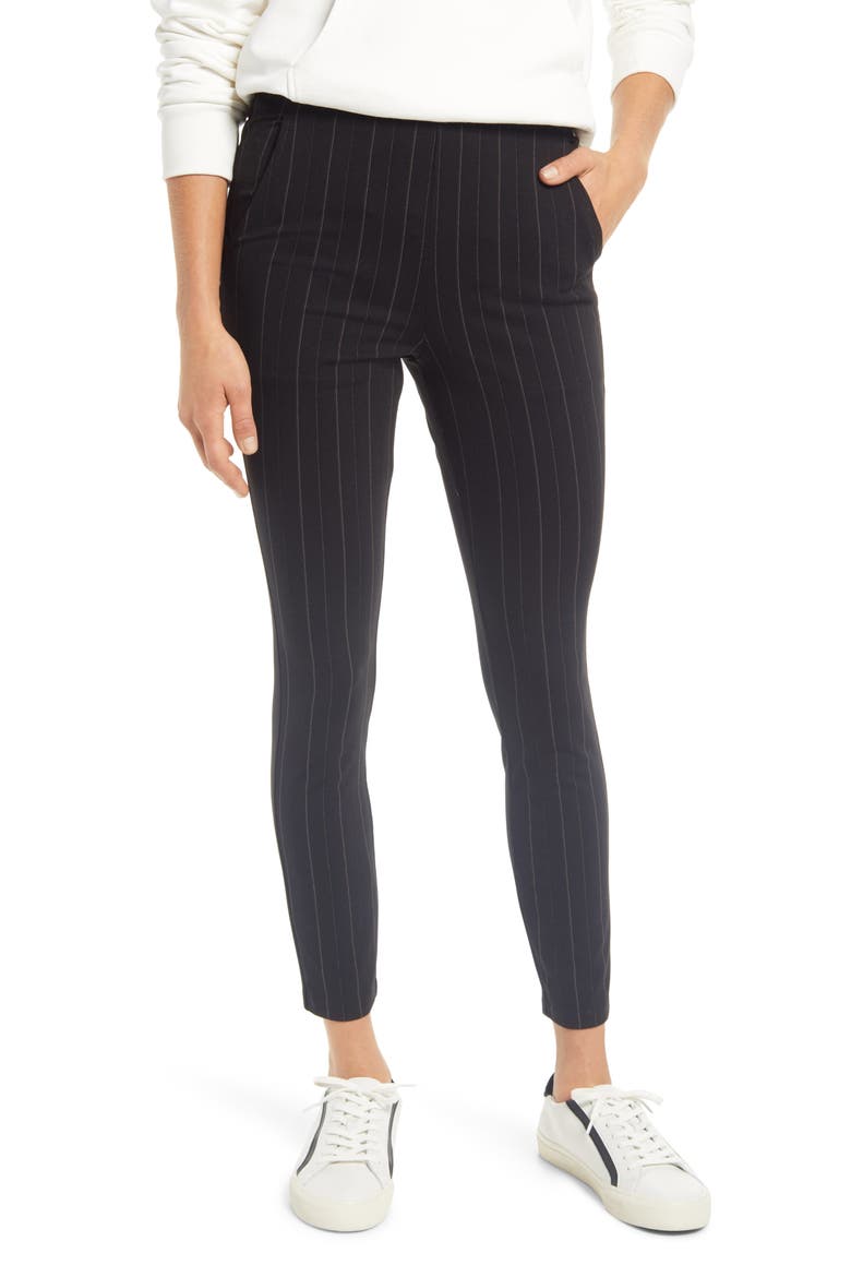 Ponte High Waist Skimmer Leggings, Main, color, BLACK