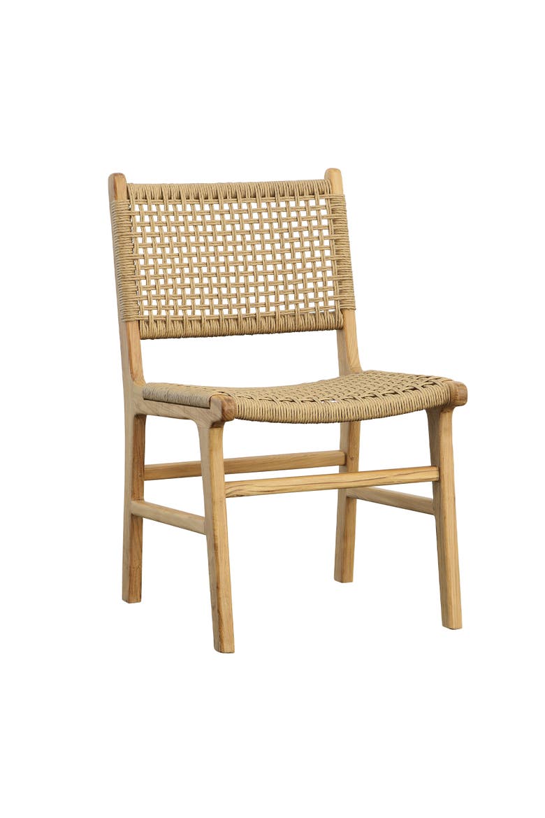 Decker Teak Outdoor Dining Chair, Main, color, Natural