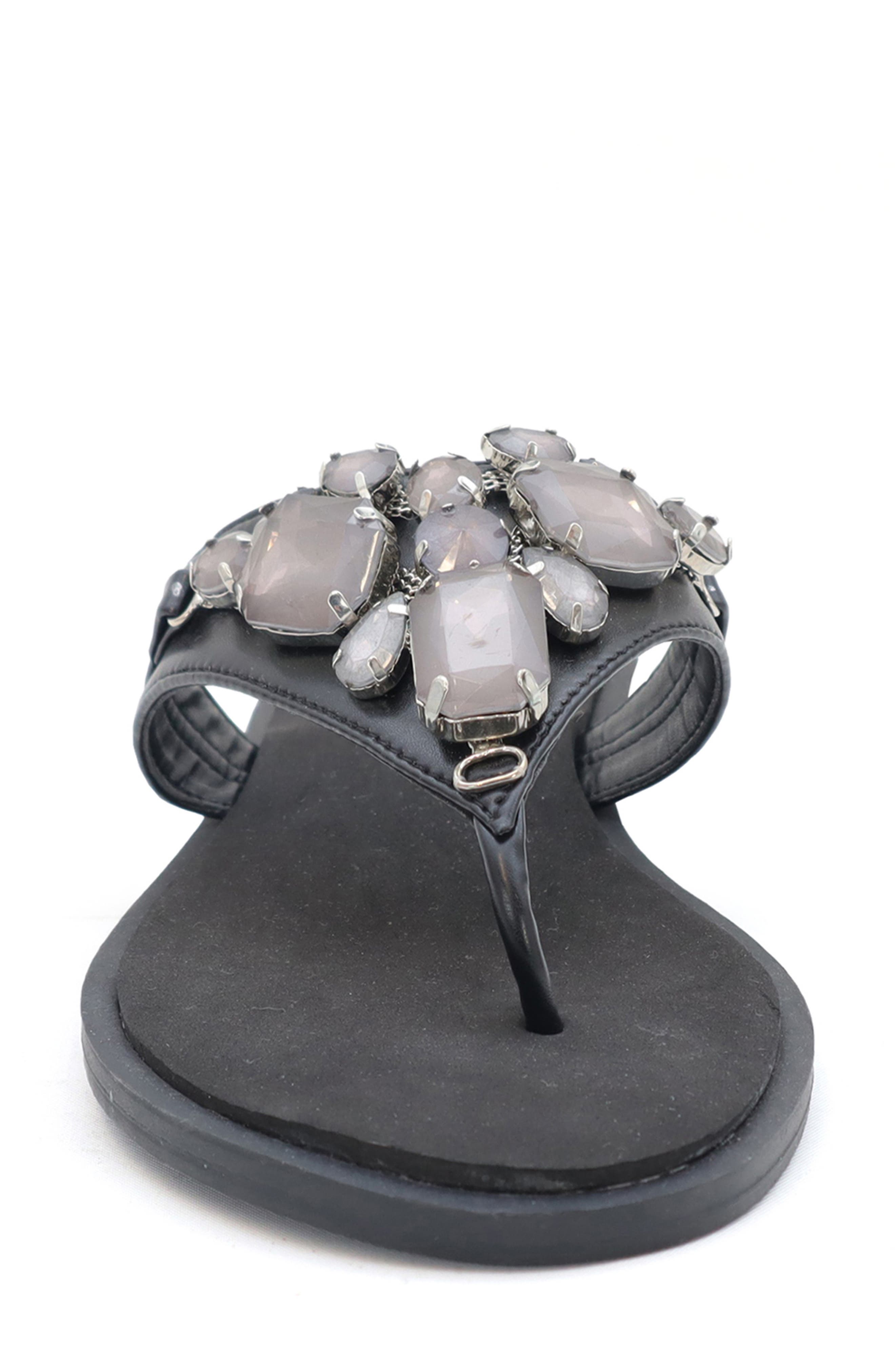 WLK by S. Miller Myles Embellished Sandal, Alternate, color, Black