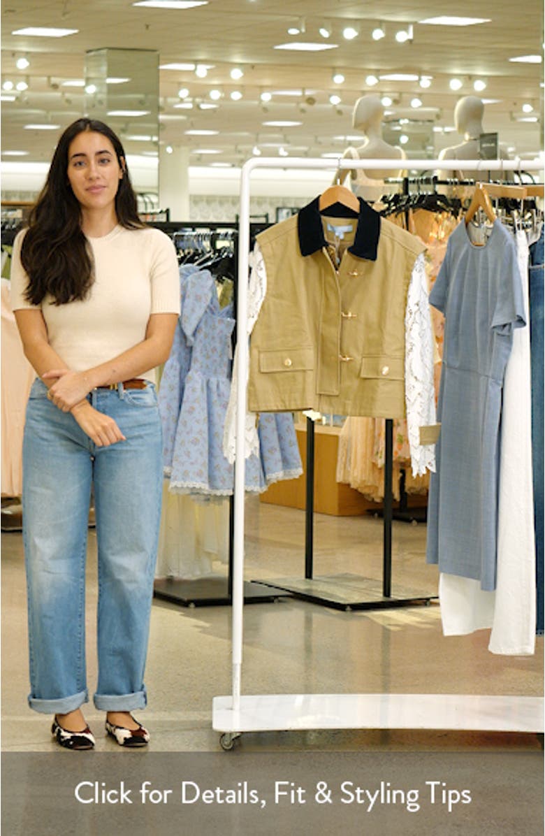 The Clarisse Lace Sleeve Barn Jacket, sales video thumbnail