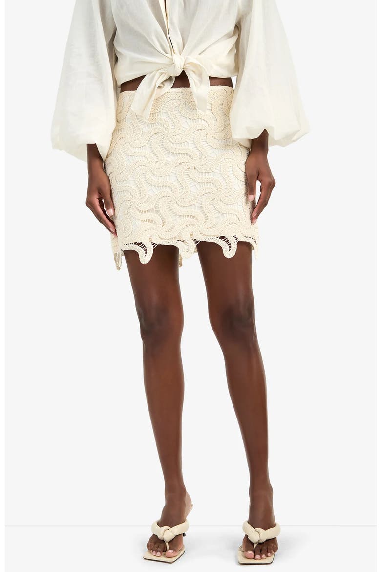 Rico Scallop Lace Skirt, Alternate, color, Bonita Beige