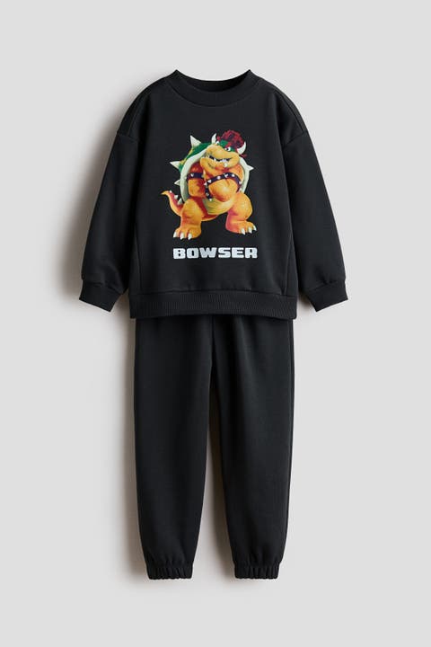 2-piece Printed Sweatshirt And Joggers Set