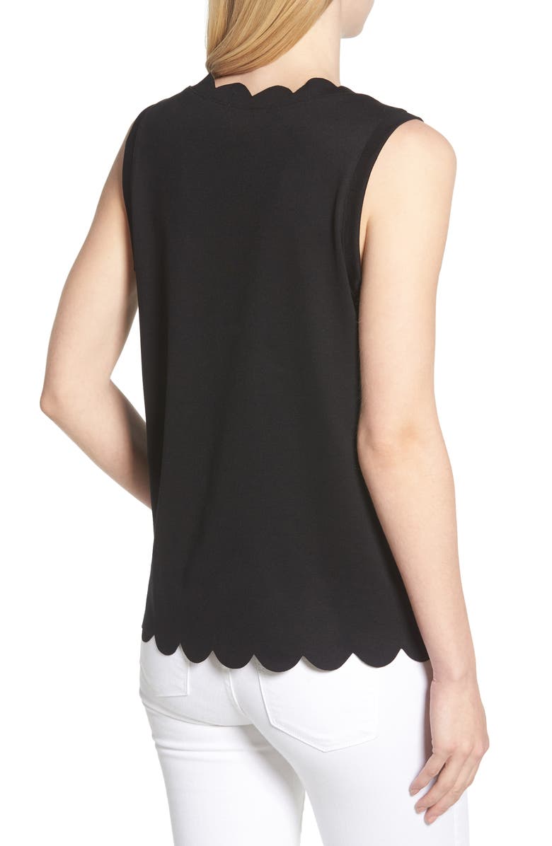 Everleigh Scallop Edge Sleeveless Top, Alternate, color, 