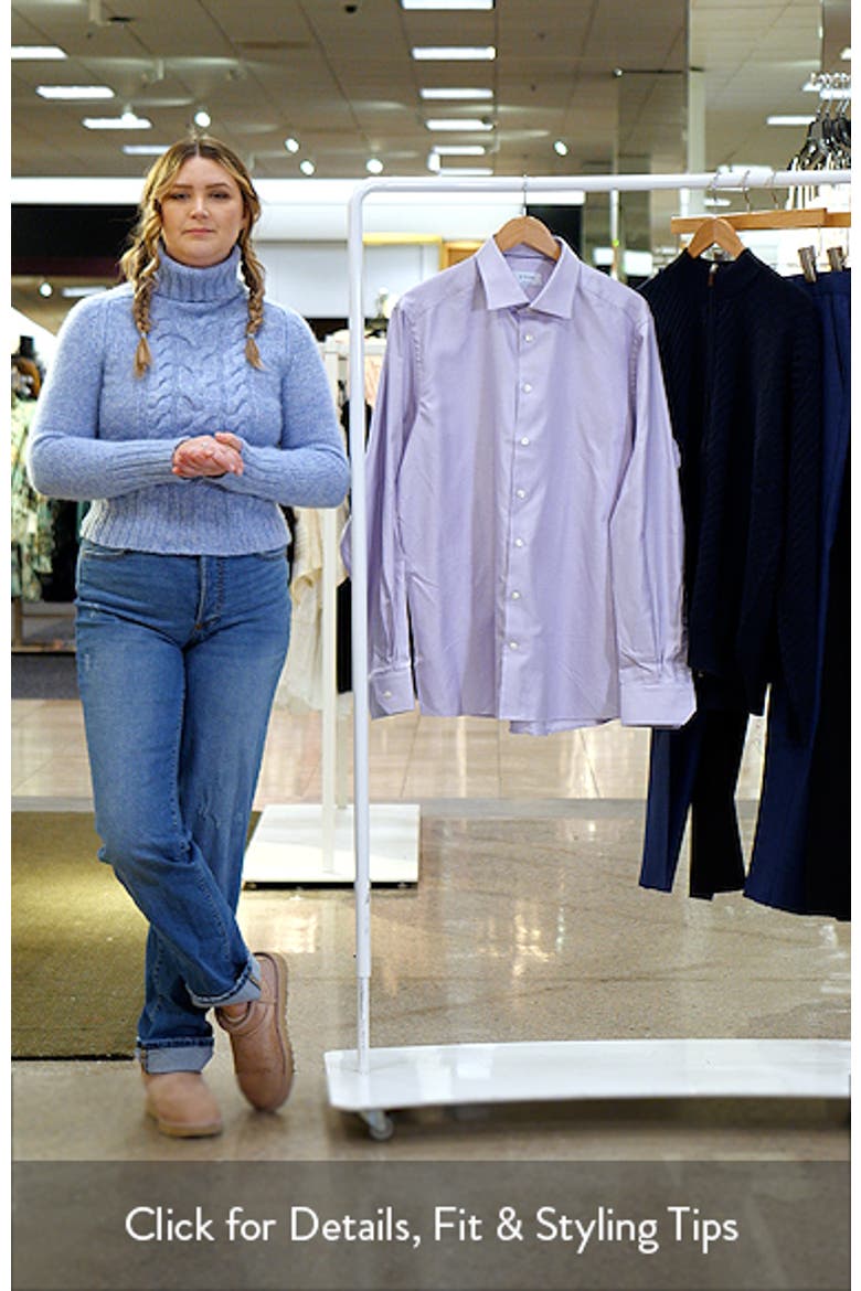 Contemporary Fit Microcheck Organic Cotton Dress Shirt video