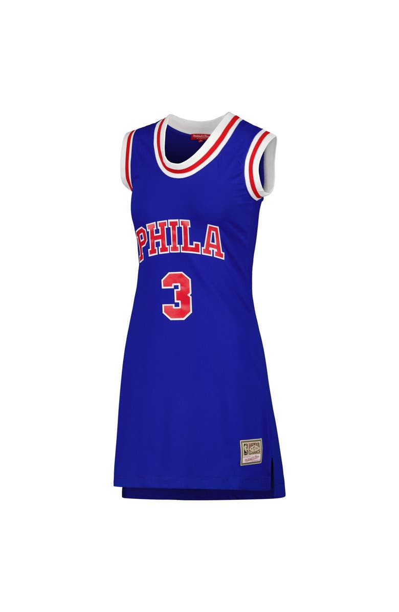 Mitchell & Ness Women's Mitchell & Ness Allen Iverson Royal Philadelphia 76ers 1996 Hardwood Classics Name & Number Player Jersey Dress, Alternate, color, 