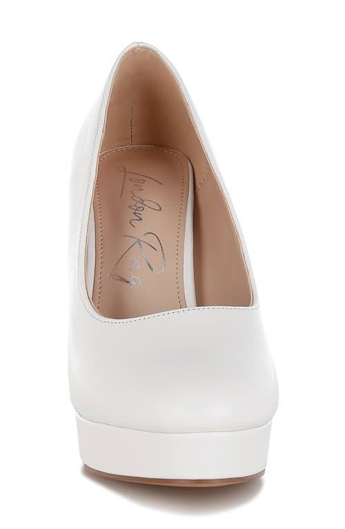 London Rag Damsor Platform Pump In White