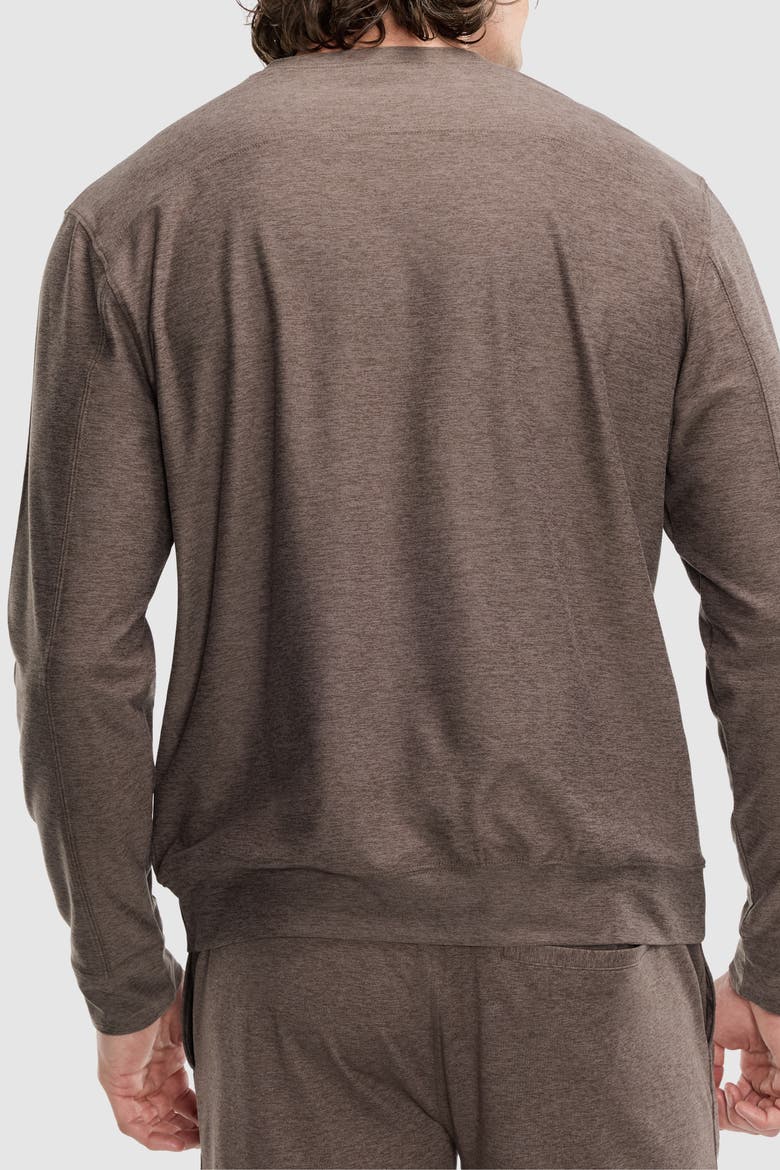 Dreamblend Curved Yoke Pullover, Alternate, color, Cocoa