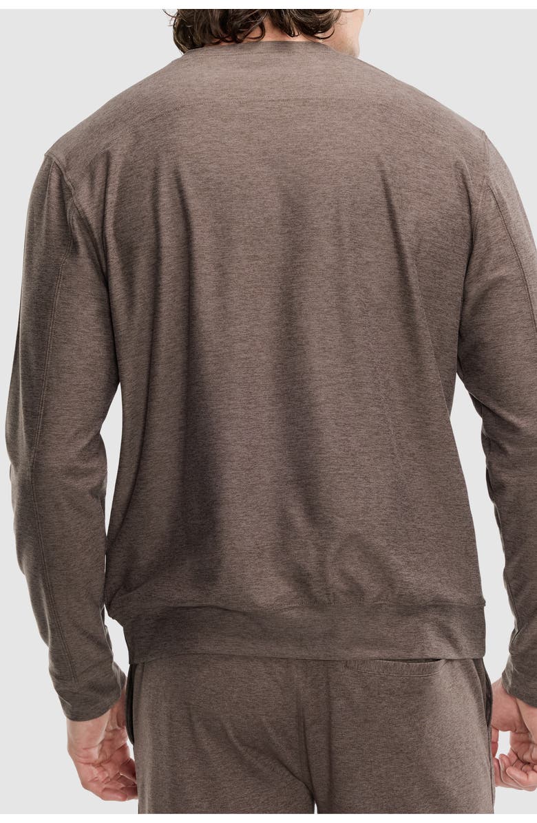 Peloton Dreamblend Curved Yoke Pullover, Alternate, color, Cocoa