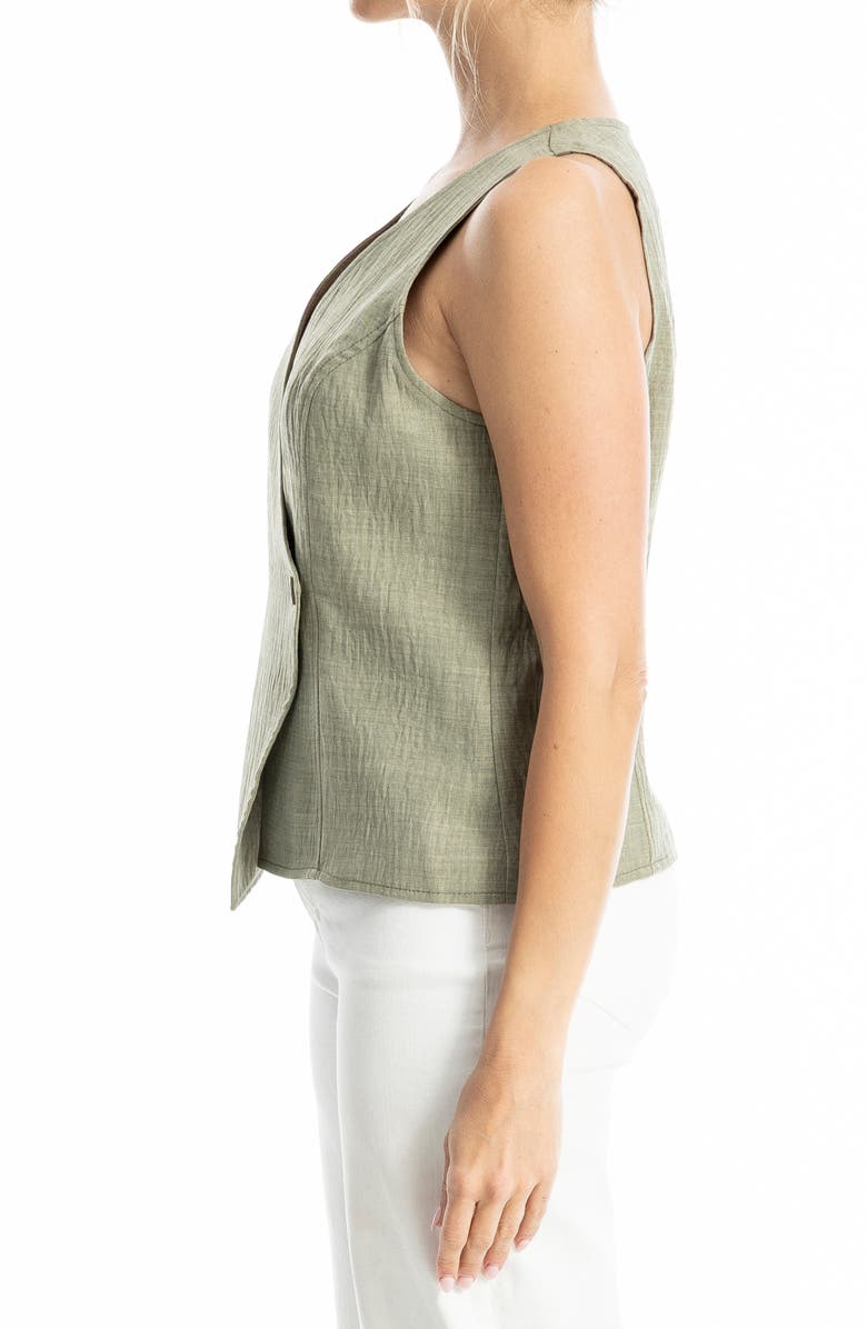 MAX STUDIO Woven Vest, Alternate, color, Grey