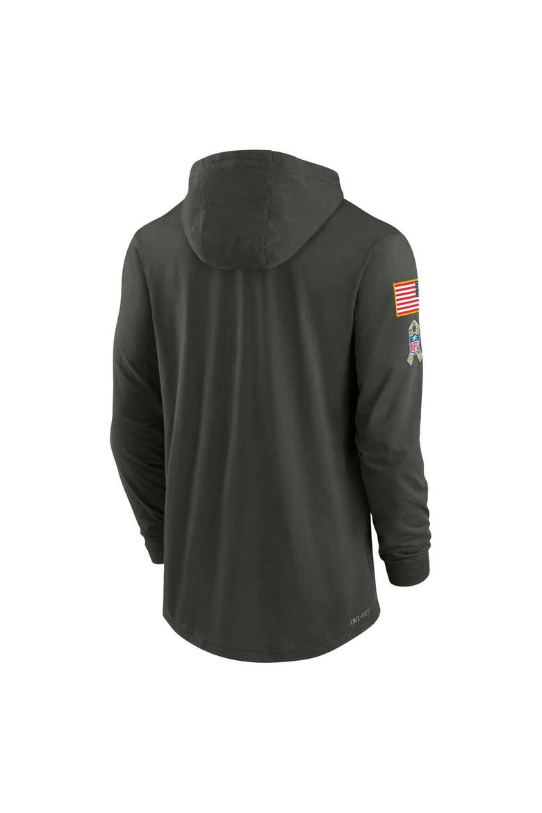 Men's Nike Forest Green Seattle Seahawks 2025 Salute to Service Sideline Dri-FIT Lightweight Hooded Pullover, Alternate, color, Forest Green