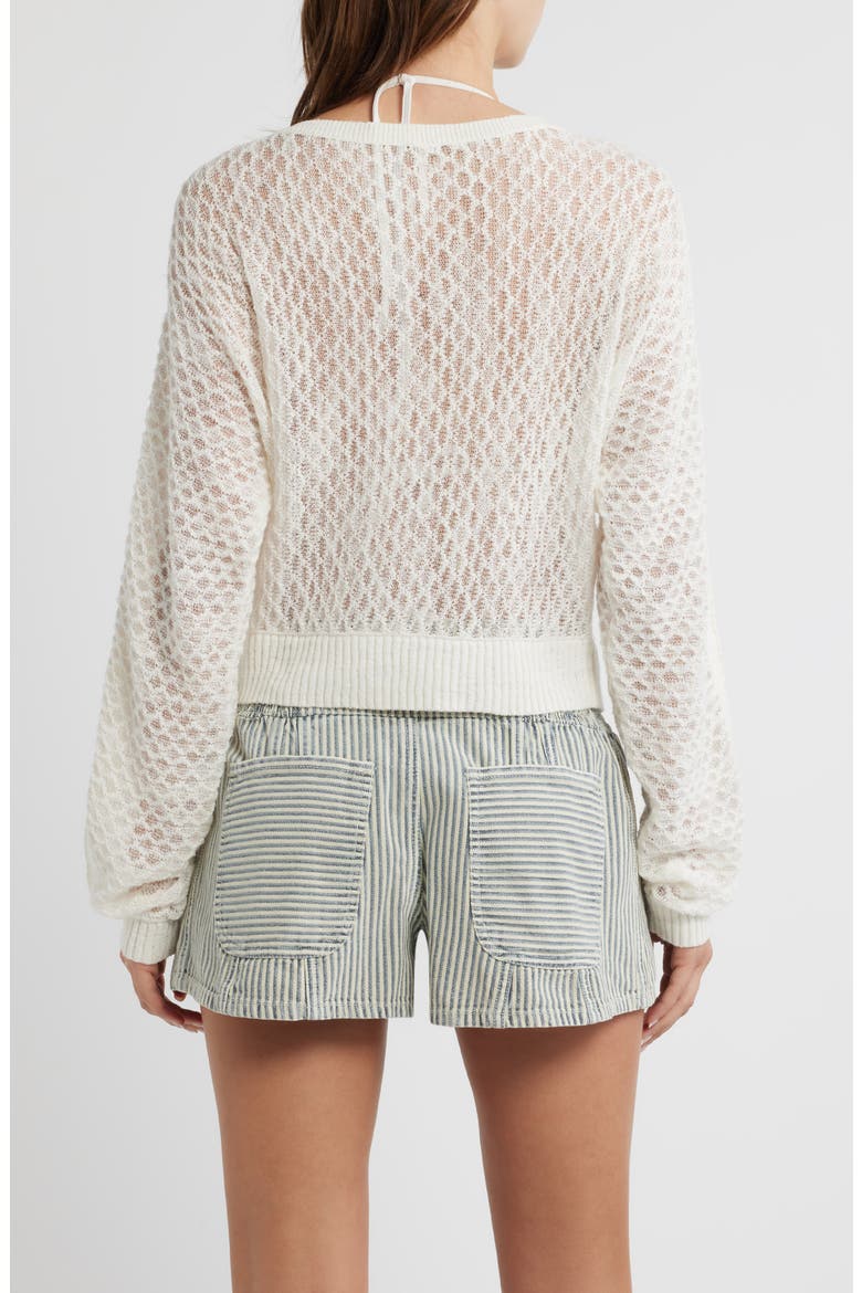 Maris V-Neck Fine Gauge Linen Blend Cardigan, Alternate, color, CLEAN IVORY