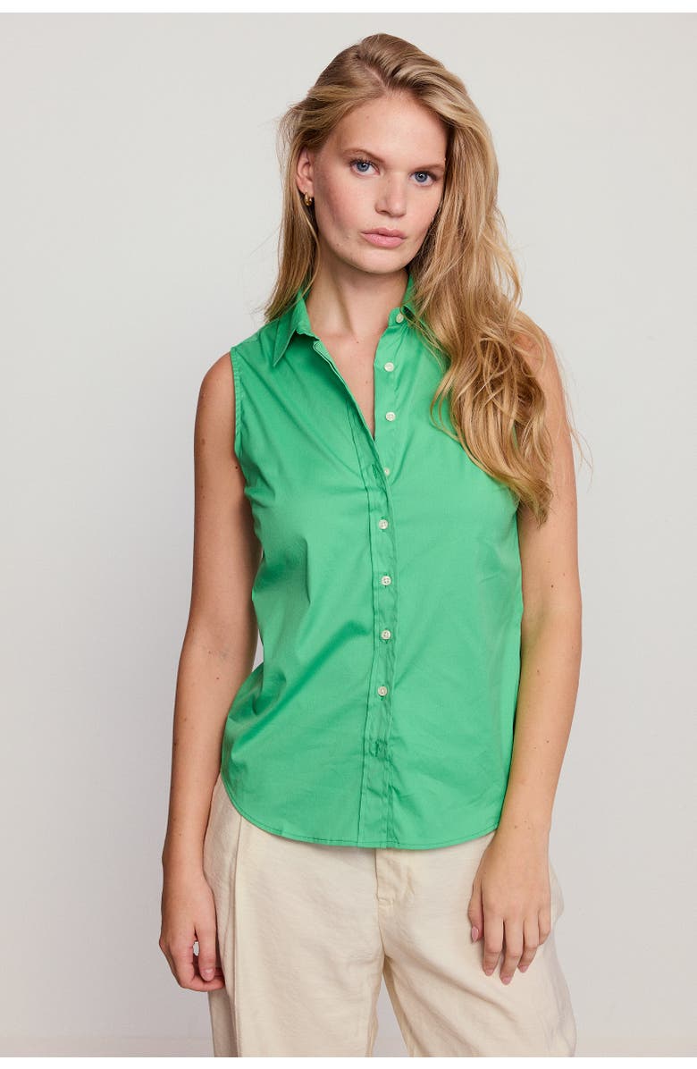 The Shirt by Rochelle Behrens The Sleeveless Shirt, Alternate, color, Kelly Green