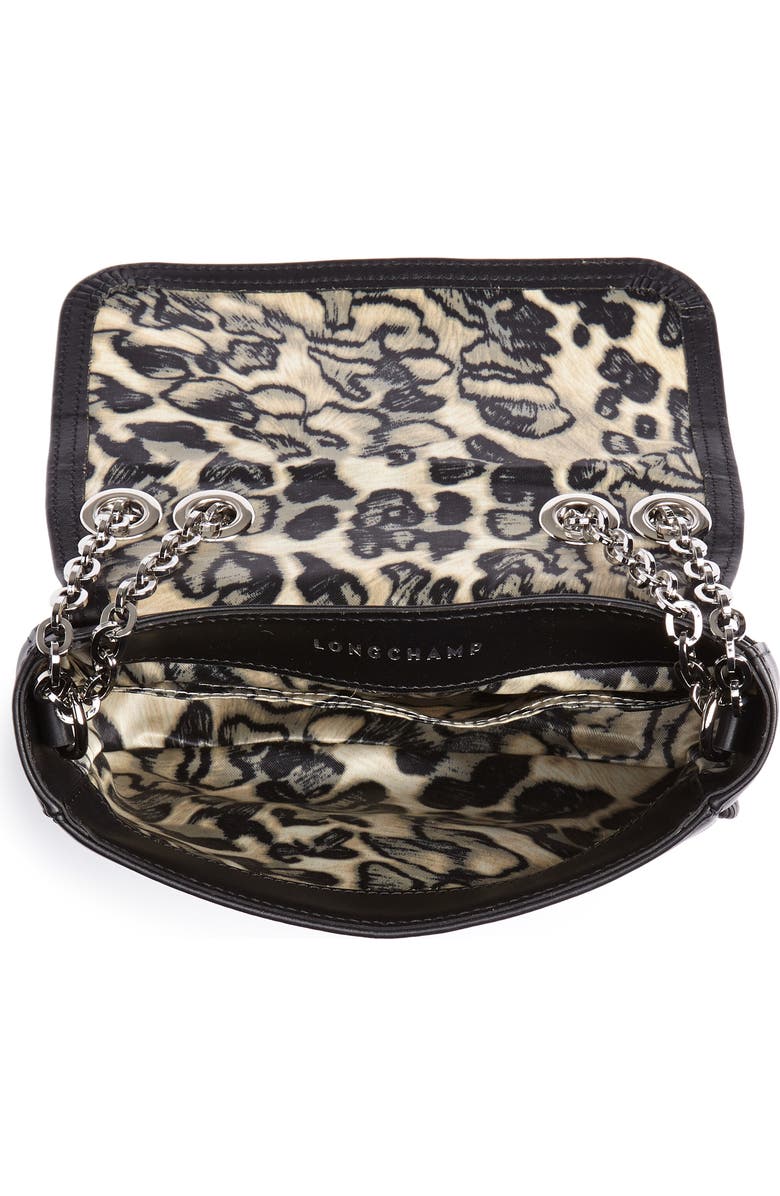 Longchamp Amazone Leather Crossbody Bag, Alternate, color, Black