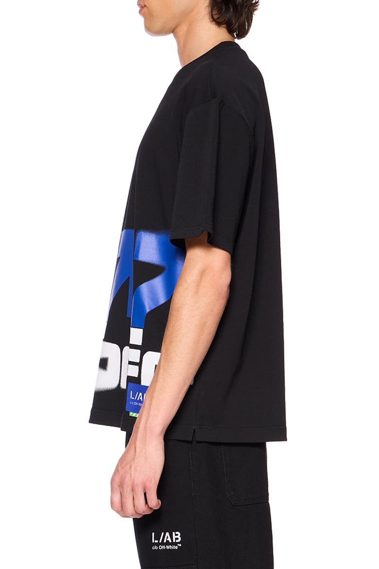 Off Stacked Cotton Graphic T-Shirt, Alternate, color, BLACK