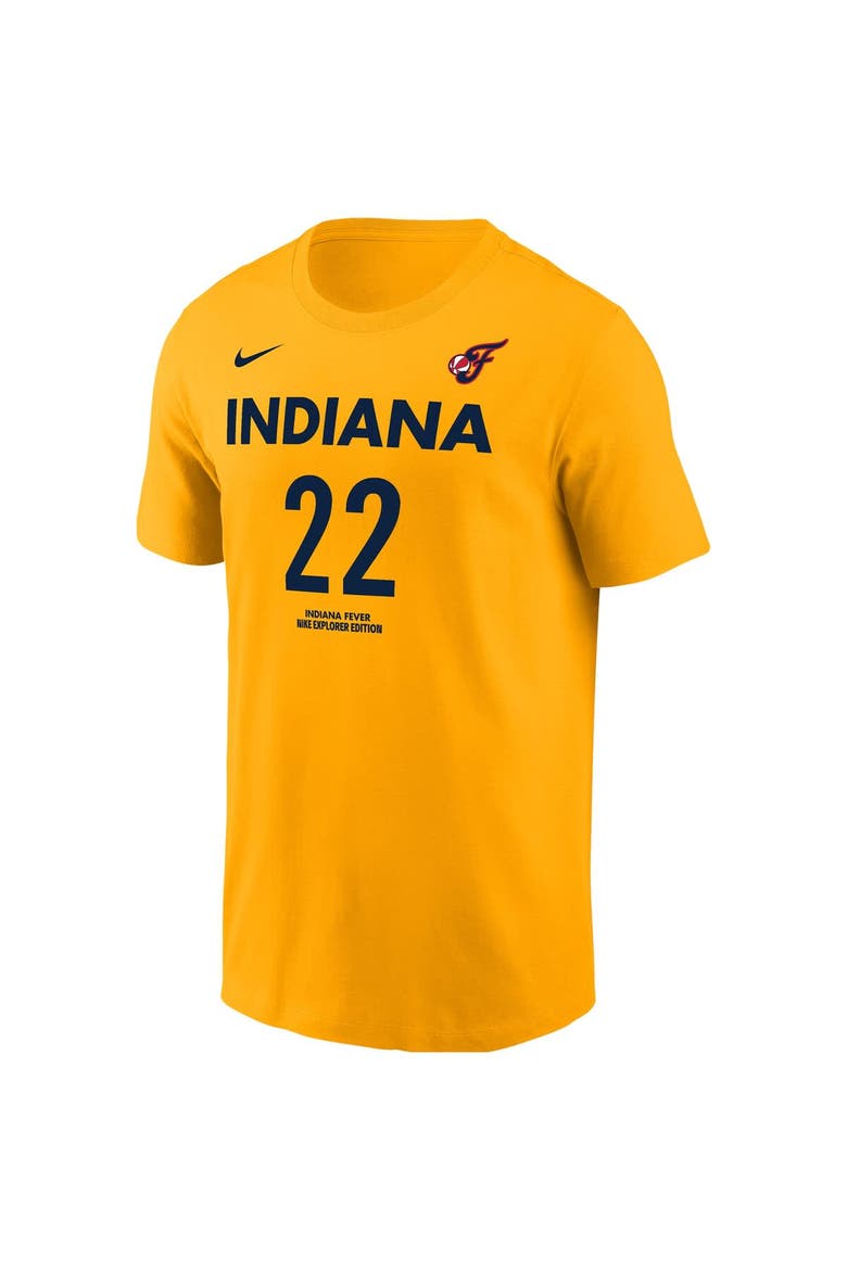 Unisex Nike Caitlin Clark Gold Indiana Fever Name & Number T-Shirt, Alternate, color, Gold