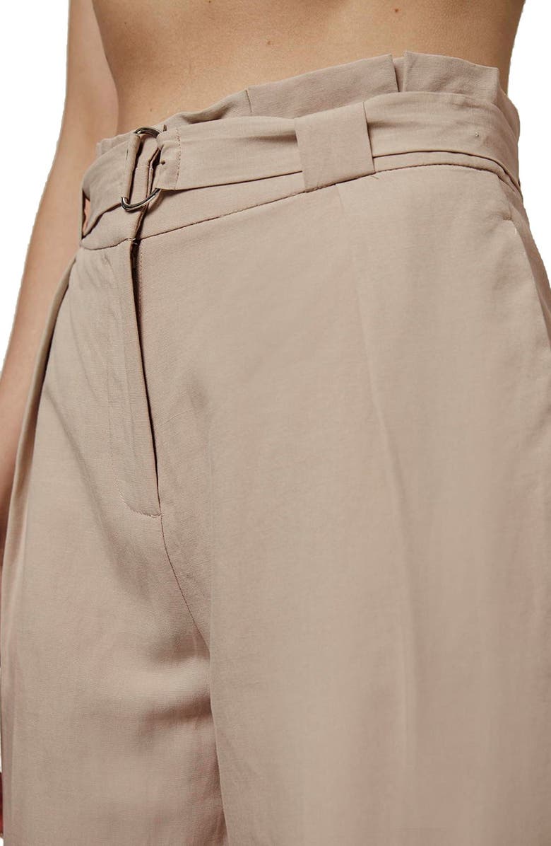 Topshop Paperbag Peg Trousers, Alternate, color, 