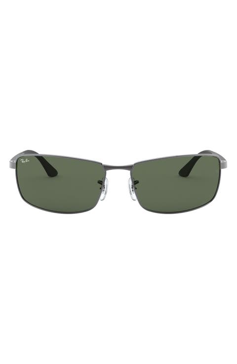 61mm Rectangle Wrap Sunglasses