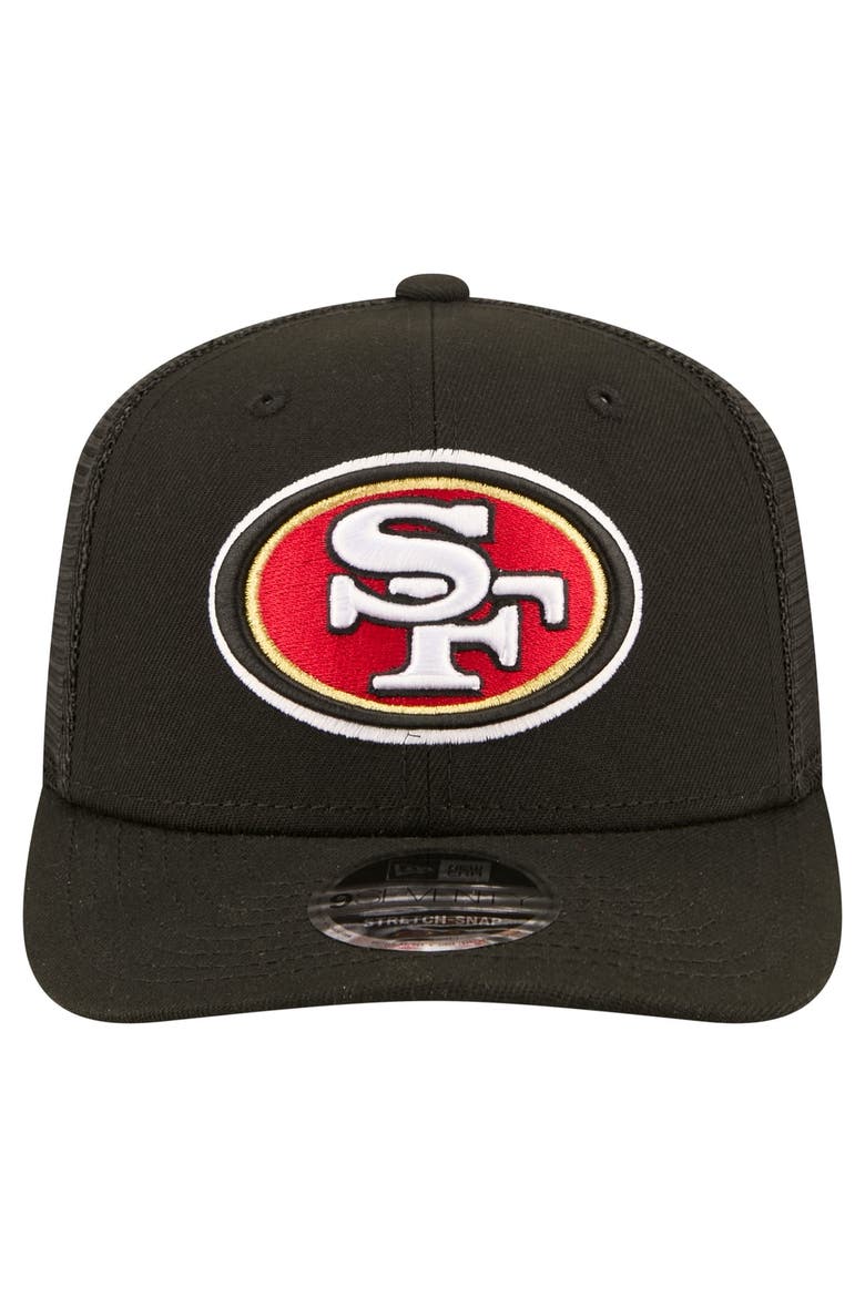 Men's New Era  Black San Francisco 49ers 9SEVENTY Trucker Adjustable Hat, Alternate, color, Black