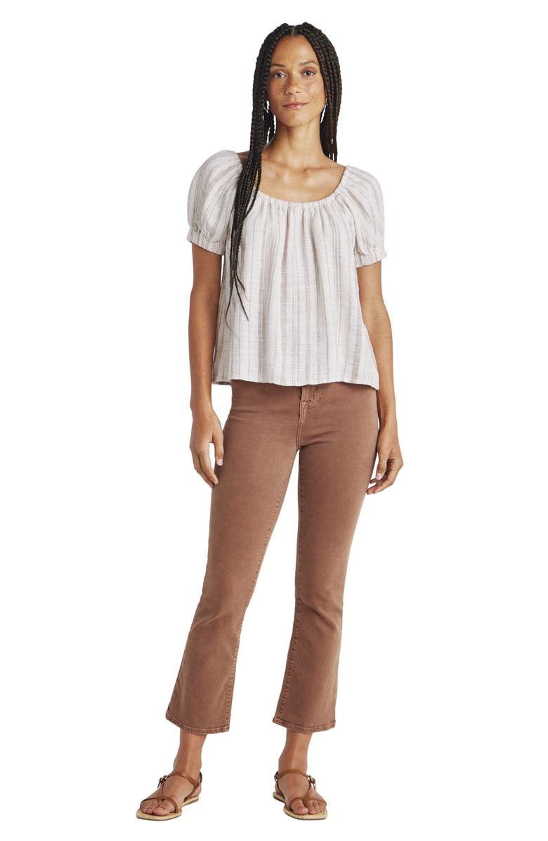 Splendid Farrah Stripe Puff Sleeve Top, Alternate, color,