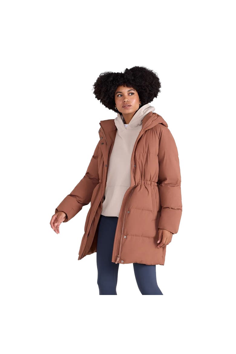 Maggie Baffled Waist Detail Coat, Main, color, Rust