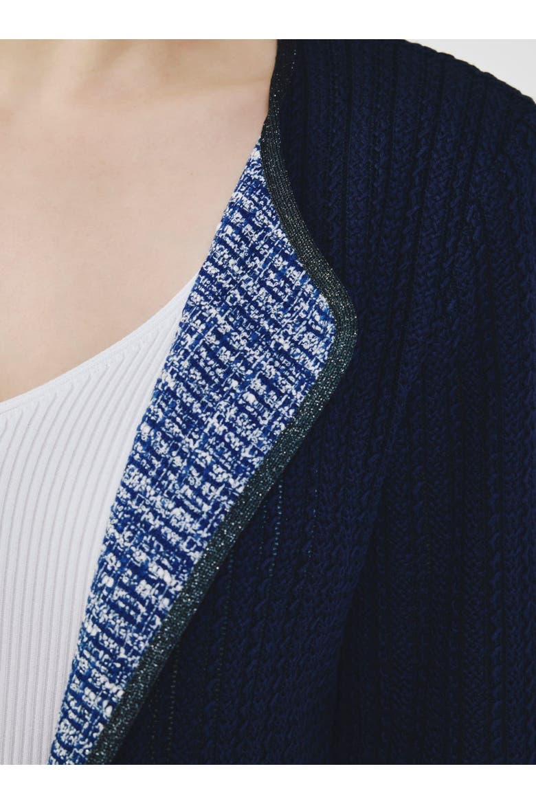 Lace Knit Cardigan, Alternate, color, Navy