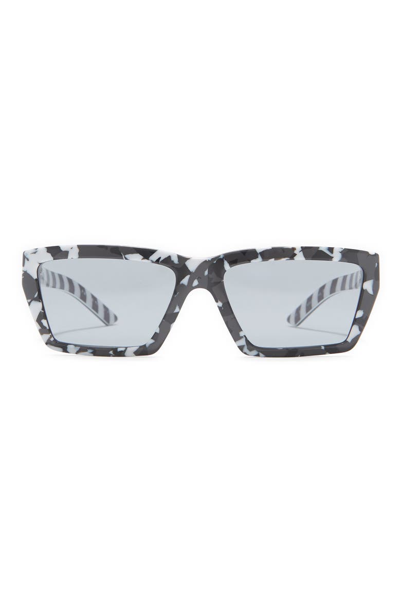 Camo Geo 57mm Rectangle Sunglasses, Main, color, CAMO BLACK