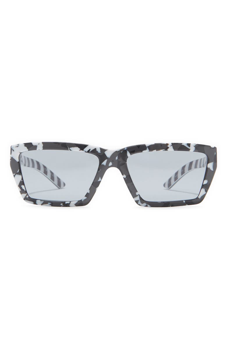 Prada Camo Geo 57mm Rectangle Sunglasses, Main, color, Camo Black