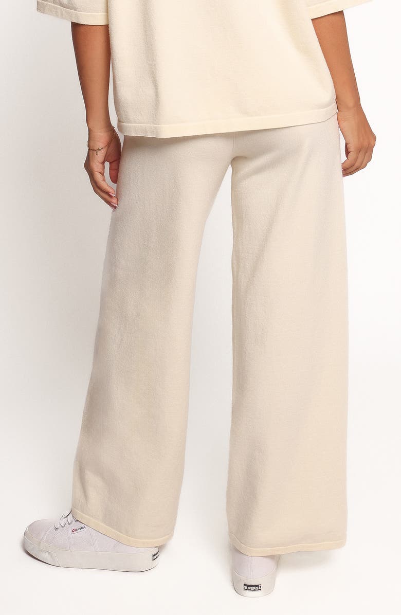 Petal & Pup Ash Knit Wide Leg Pants, Alternate, color, White