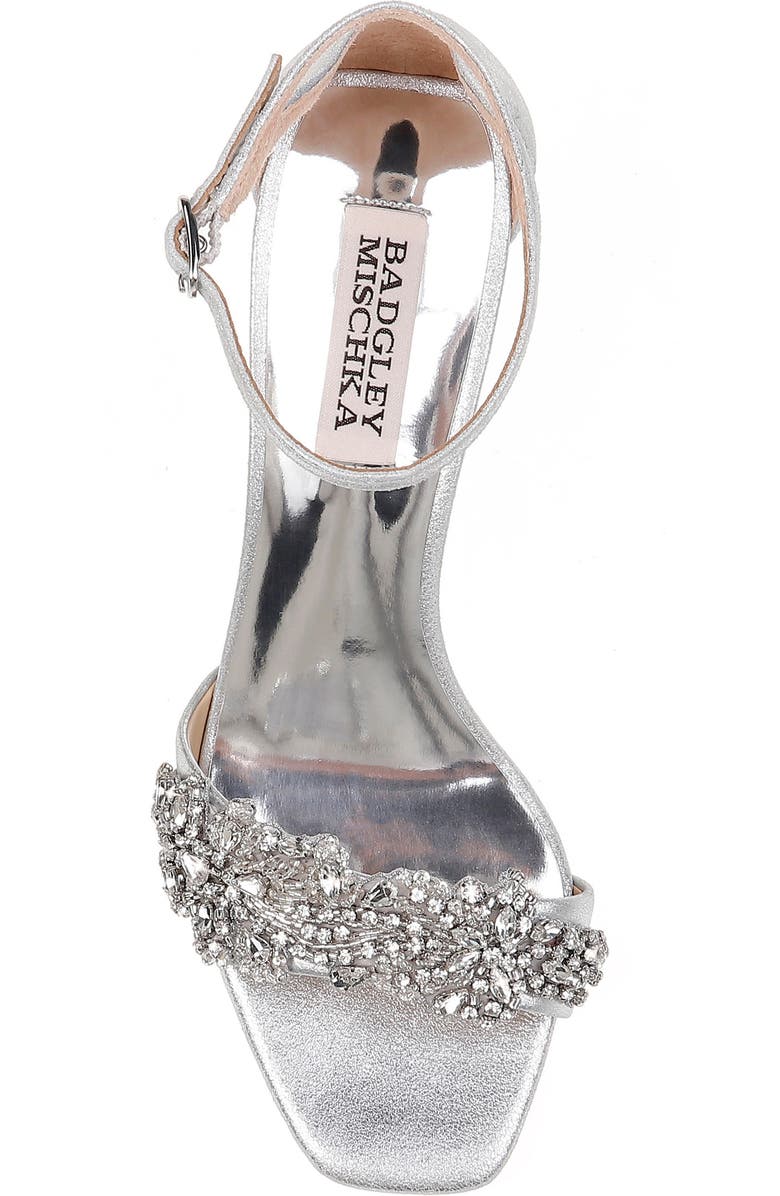 Badgley Mischka Collection Badgley Mischka Alison Crystal Embellished Ankle Strap Sandal, Alternate, color,