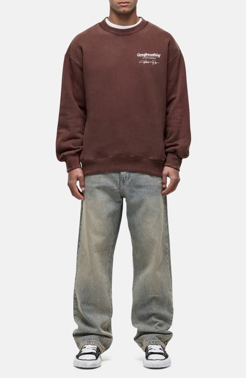 Good For Nothing Washed Rust Cult Sweathsirt In Brown