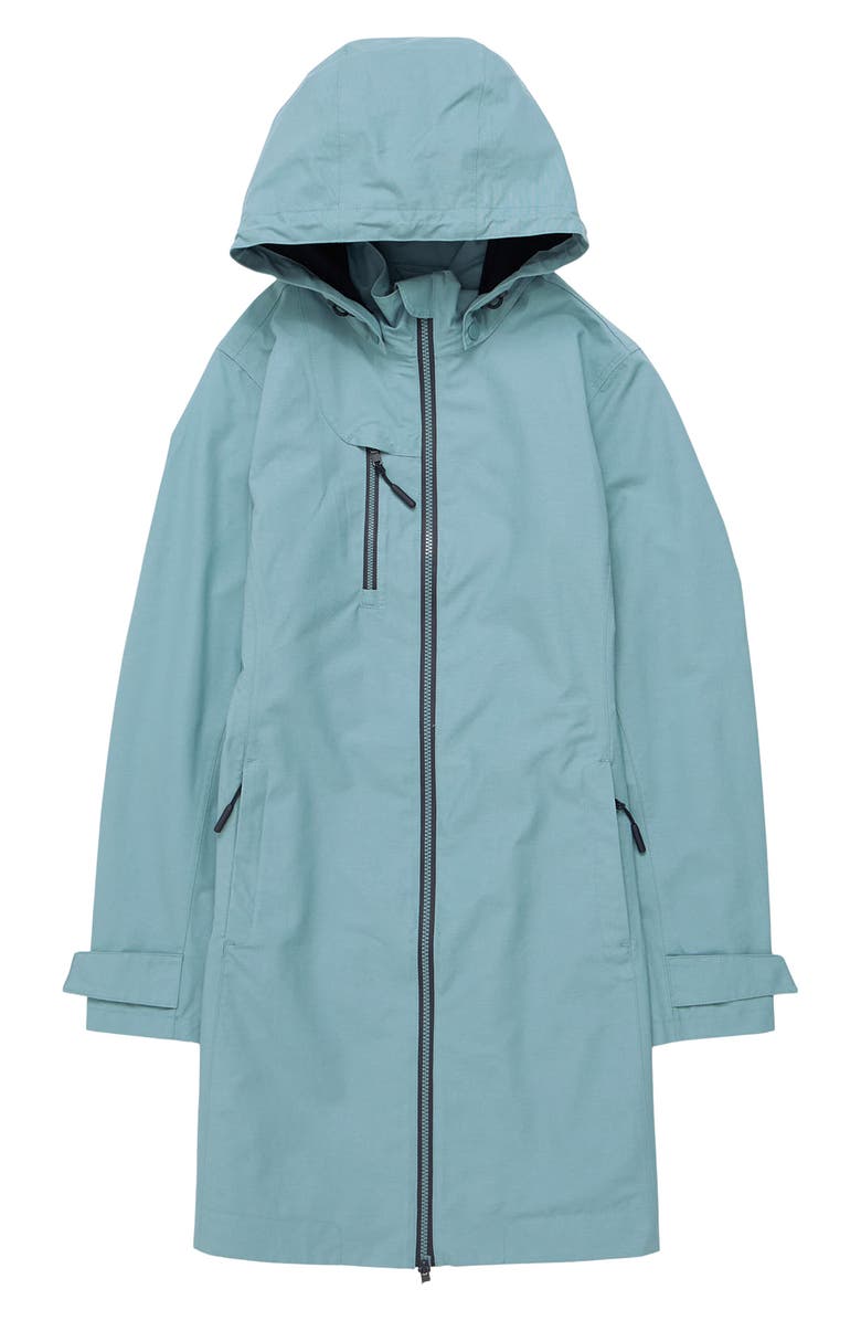 Seasalt Cornwall Coverack Waterproof Organic Cotton Blend Coat, Alternate, color, Hail