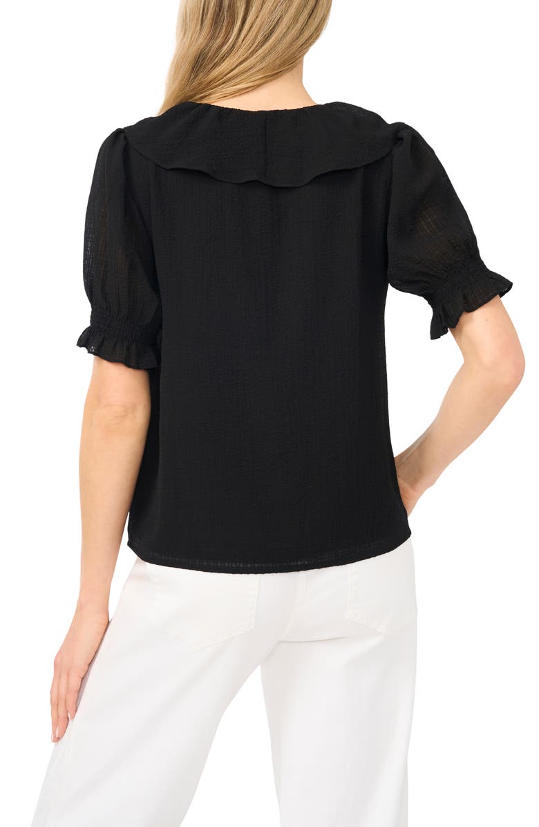 CeCe Ruffle Crepe Top, Alternate, color,