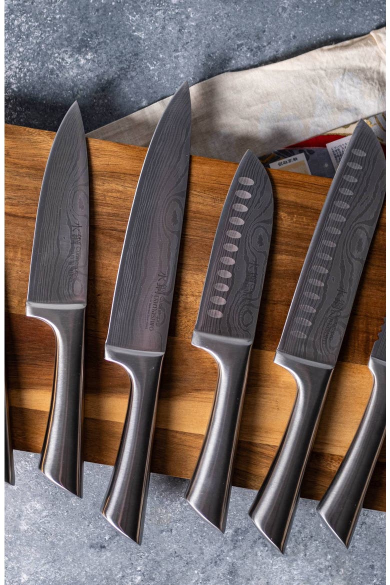 Damashiro® 8-Piece Satori Knife Block, Alternate, color, Silver