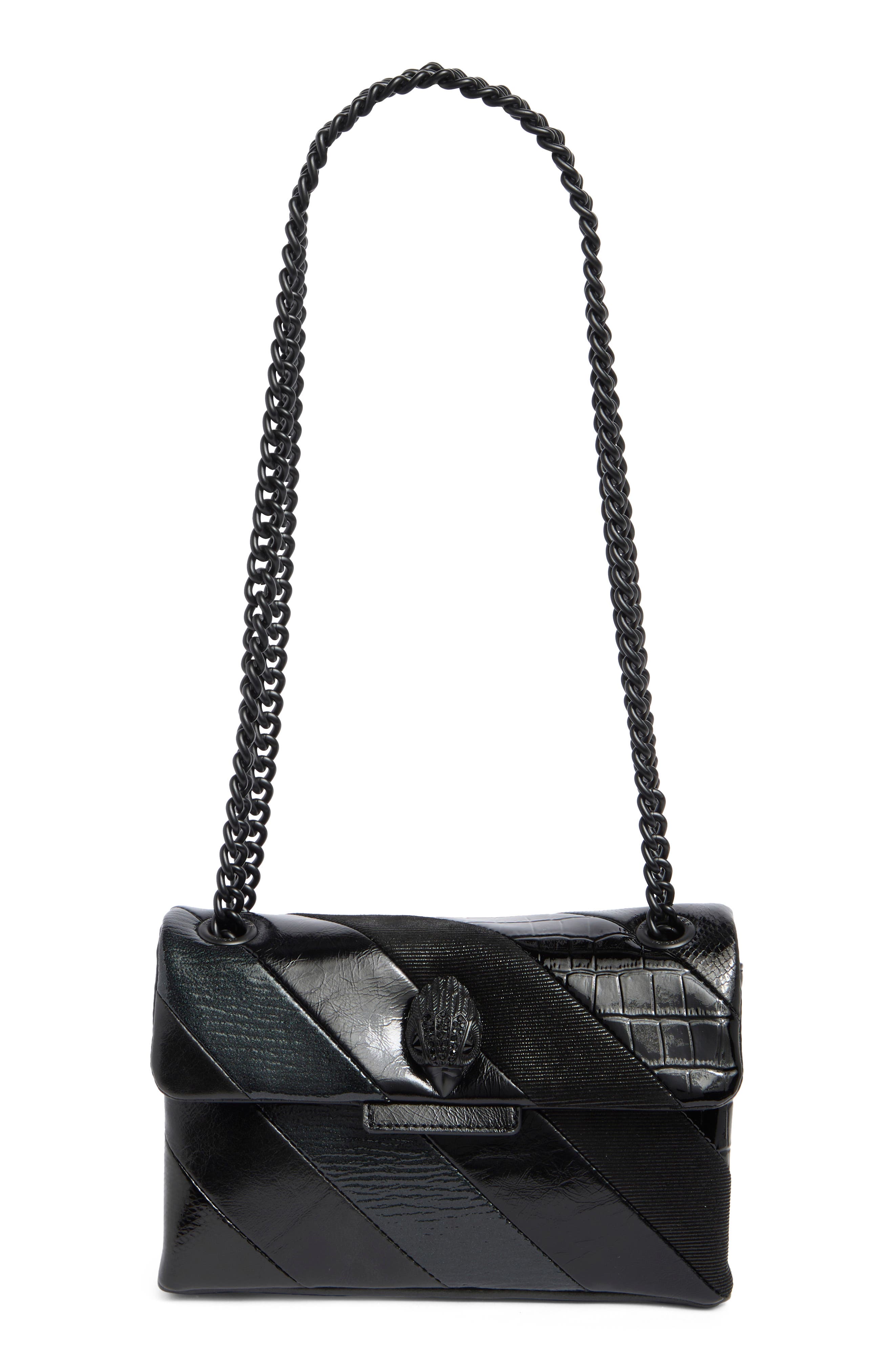 Kurt Geiger London Mini Kensington Drench Croc Embossed Leather Crossbody Bag, Main, color, 