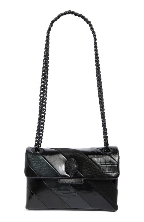 Mini Kensington Drench Croc Embossed Leather Crossbody Bag