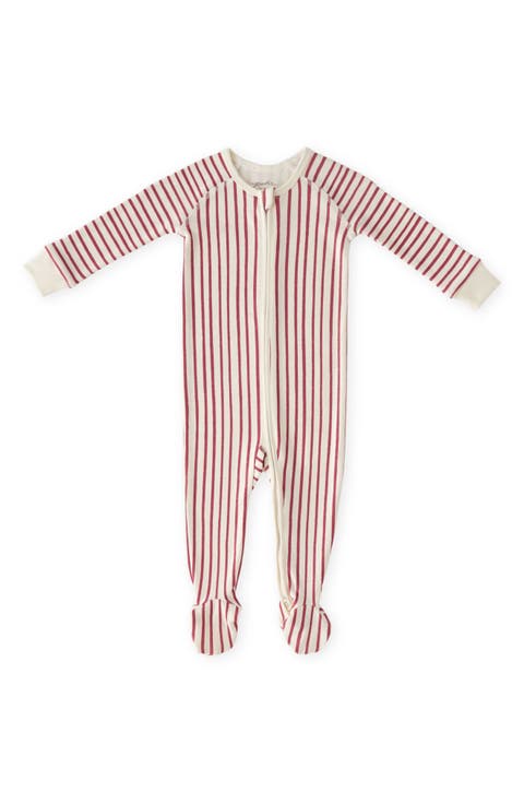 Print Rib Organic Cotton Footie (Baby)