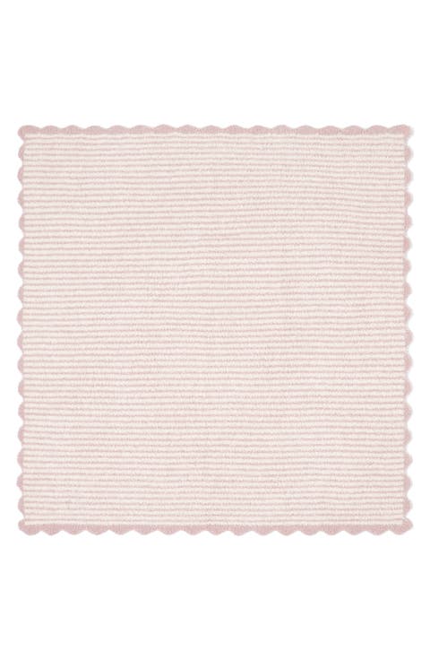 CozyChic Striped Scalloped Receiving Blanket
